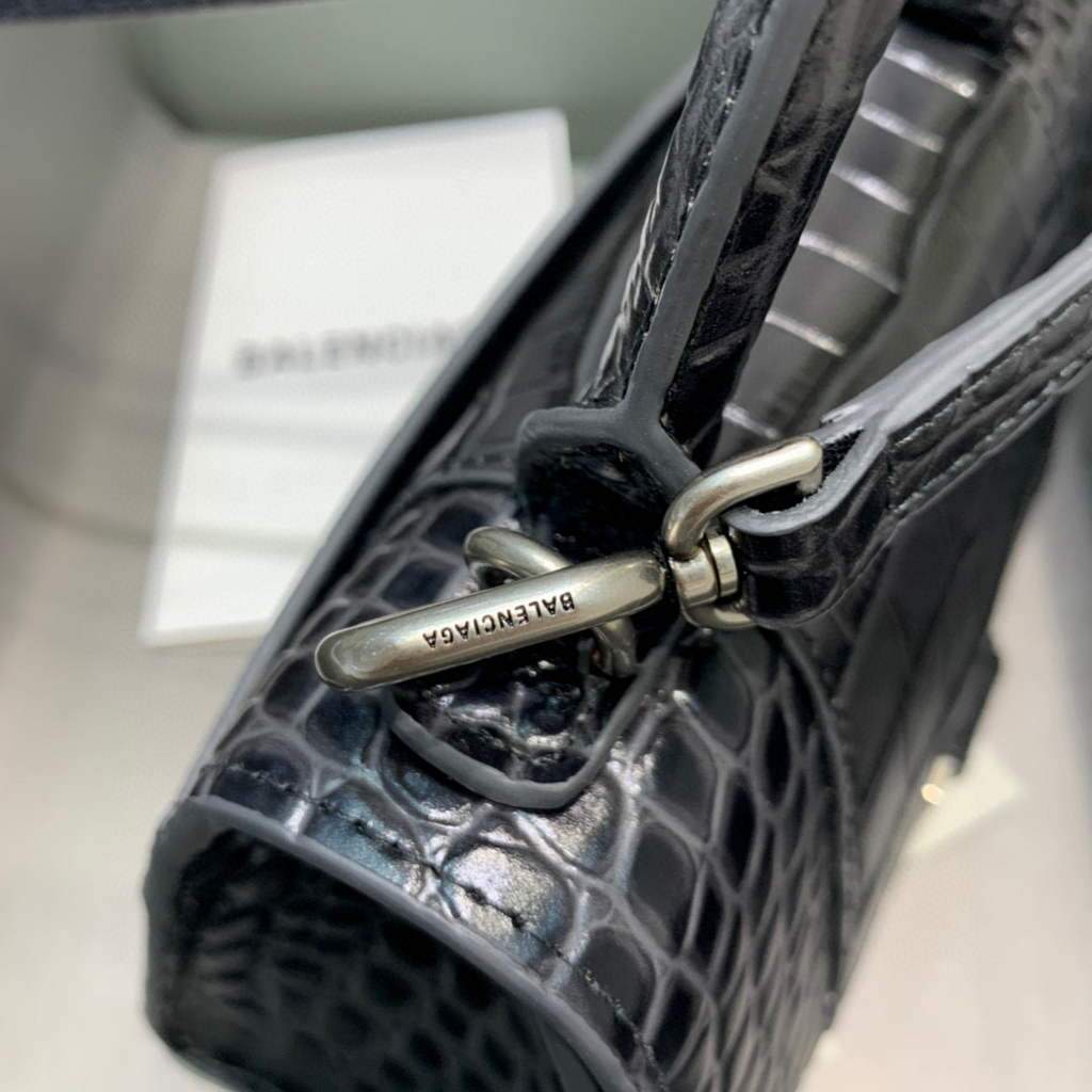 Balenciaga 592833 Bolsa de mango superior XS XS Silver Silver-3