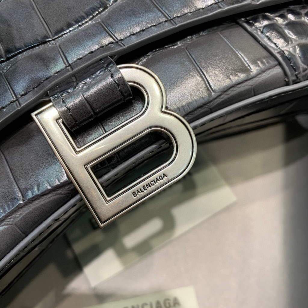Balenciaga 592833 Bolsa de mango superior XS XS Silver Silver-4