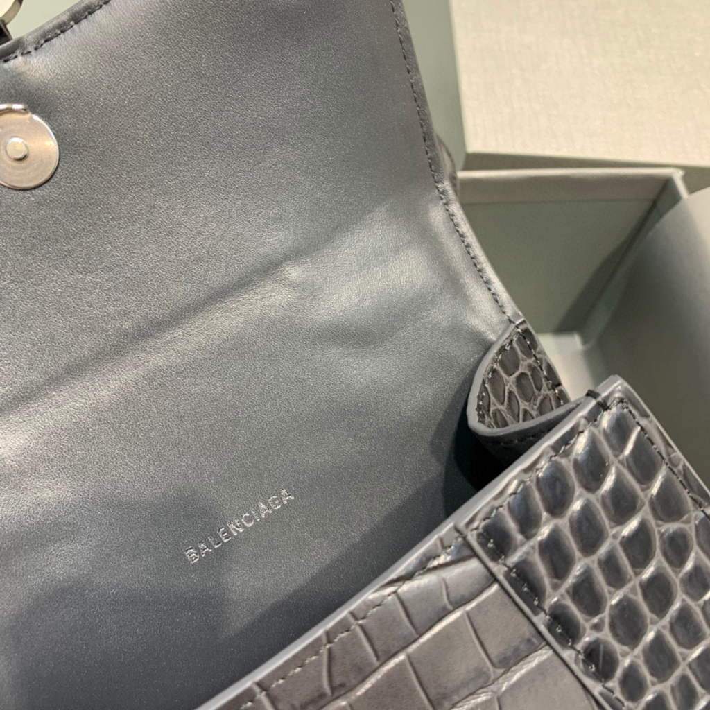 Balenciaga 592833 Bolsa de mango superior XS XS Silver Silver-6
