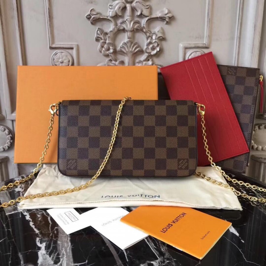 Louis Vuitton Damier Ebene Canvas Pochette Felicie N63032-3