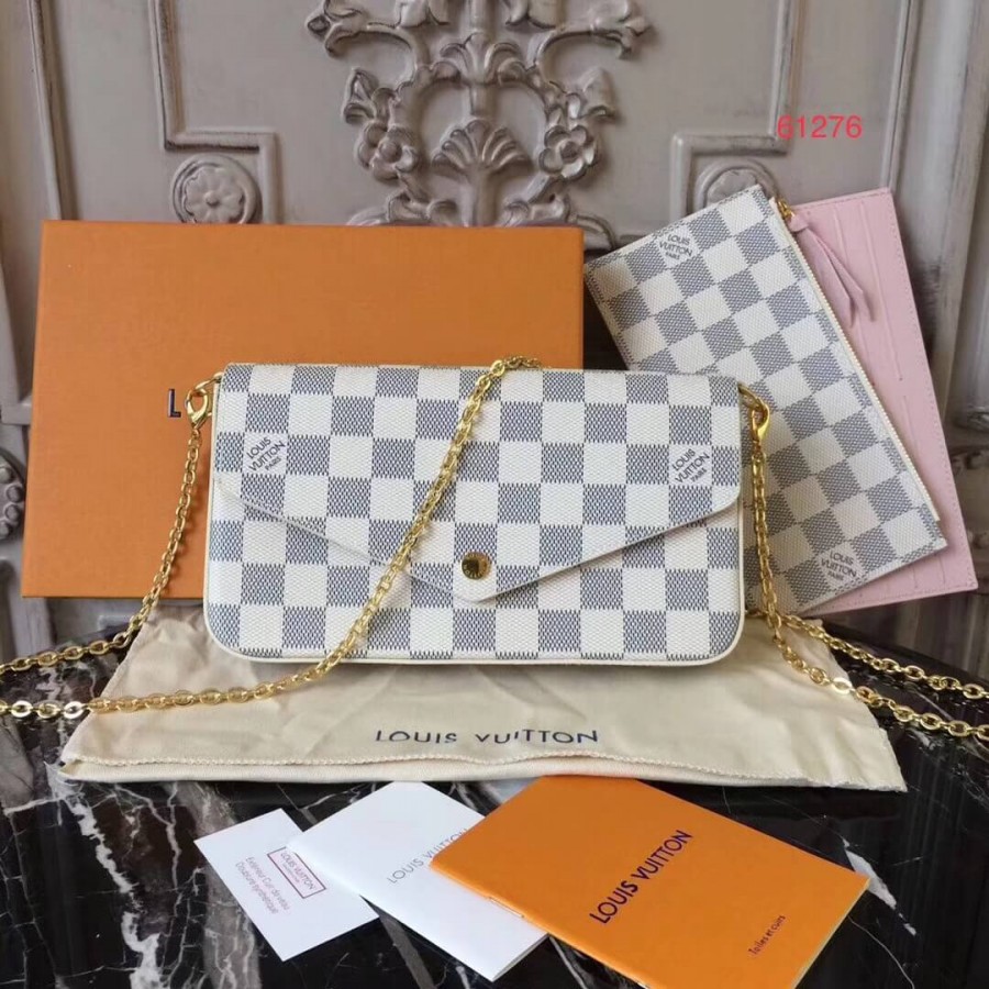 Louis Vuitton Damier Azur Canvas Pochette Felicie N63106-1