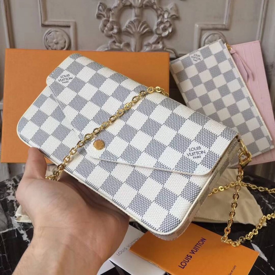 Louis Vuitton Damier Azur Canvas Pochette Felicie N63106-2