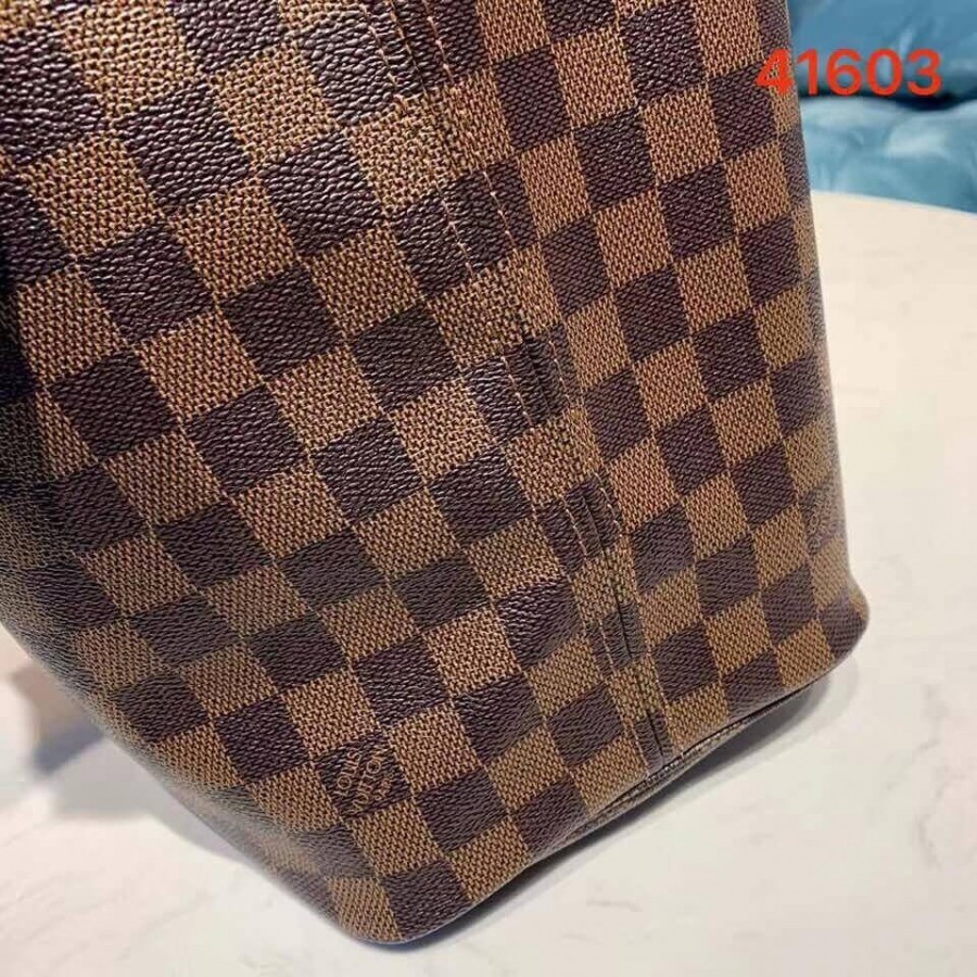 Louis Vuitton Damier Ebene Canvas Overfull MM N41603 Pink-5