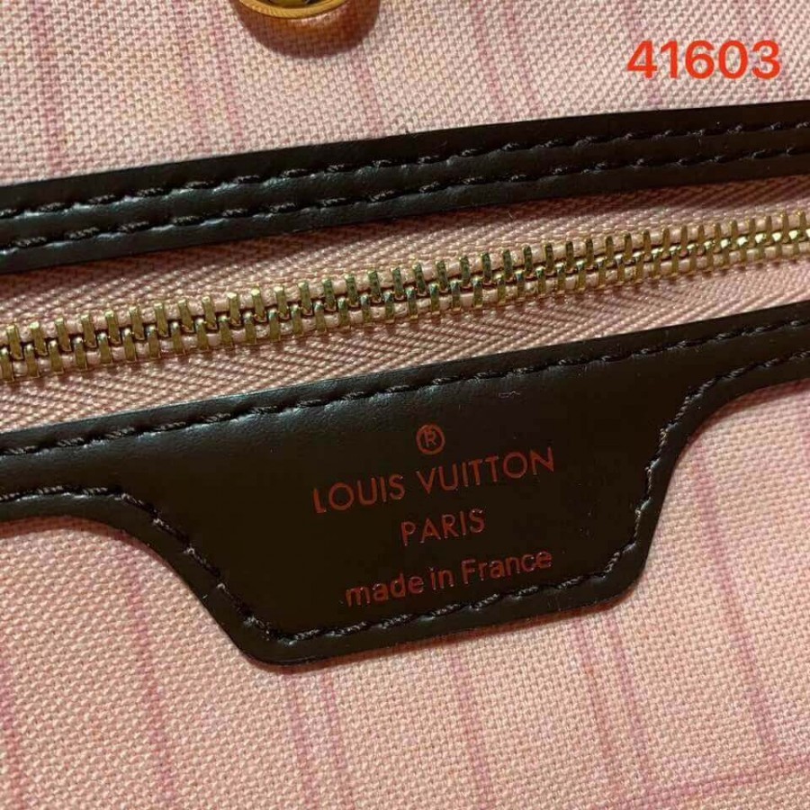 Louis Vuitton Damier Ebene Canvas Overfull MM N41603 Pink-7