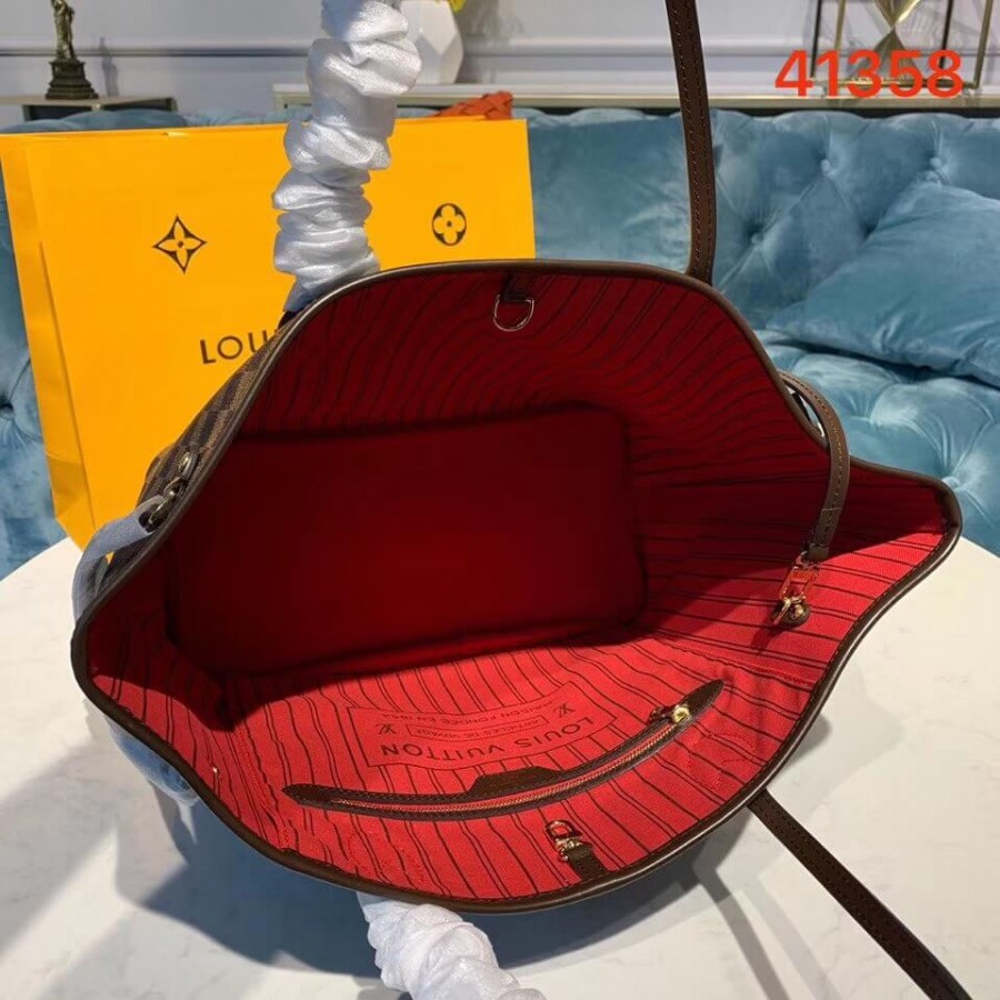 Louis Vuitton Damier Ebene Canvas no Full MM N41358-9