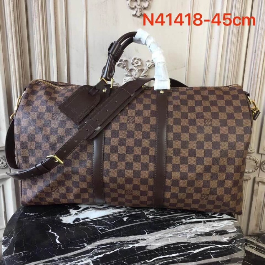 Louis Vuitton Damier Ebene Canvas Keepall Bandouliere 45 N41428-1