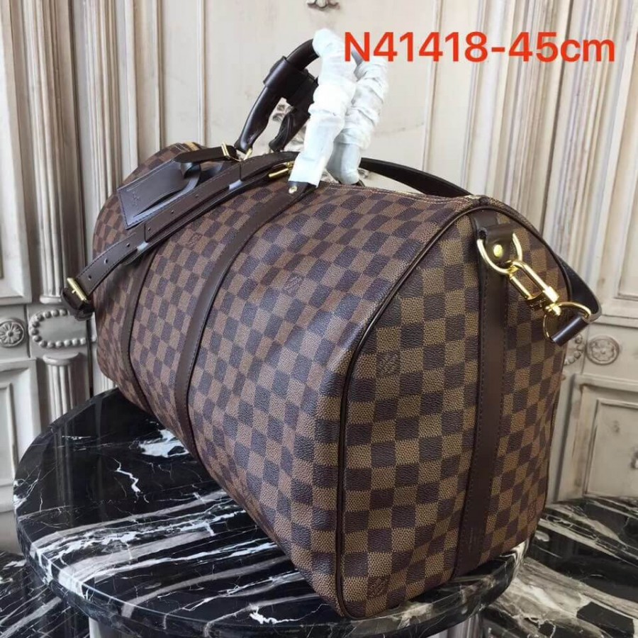 Louis Vuitton Damier Ebene Canvas Keepall Bandouliere 45 N41428-3