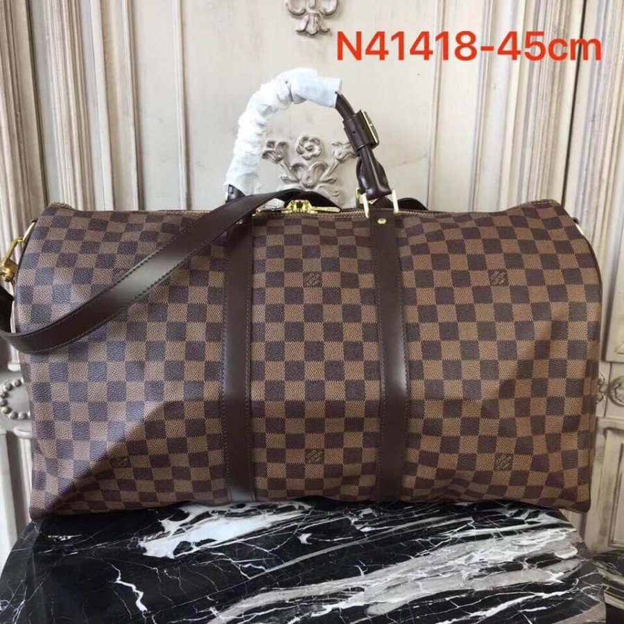 Louis Vuitton Damier Ebene Canvas Keepall Bandouliere 45 N41428-5