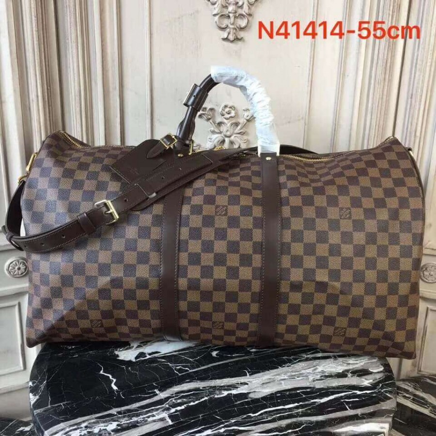 Louis Vuitton Damier Ebene Canvas Keepall Bandouliere 55 N41414-1