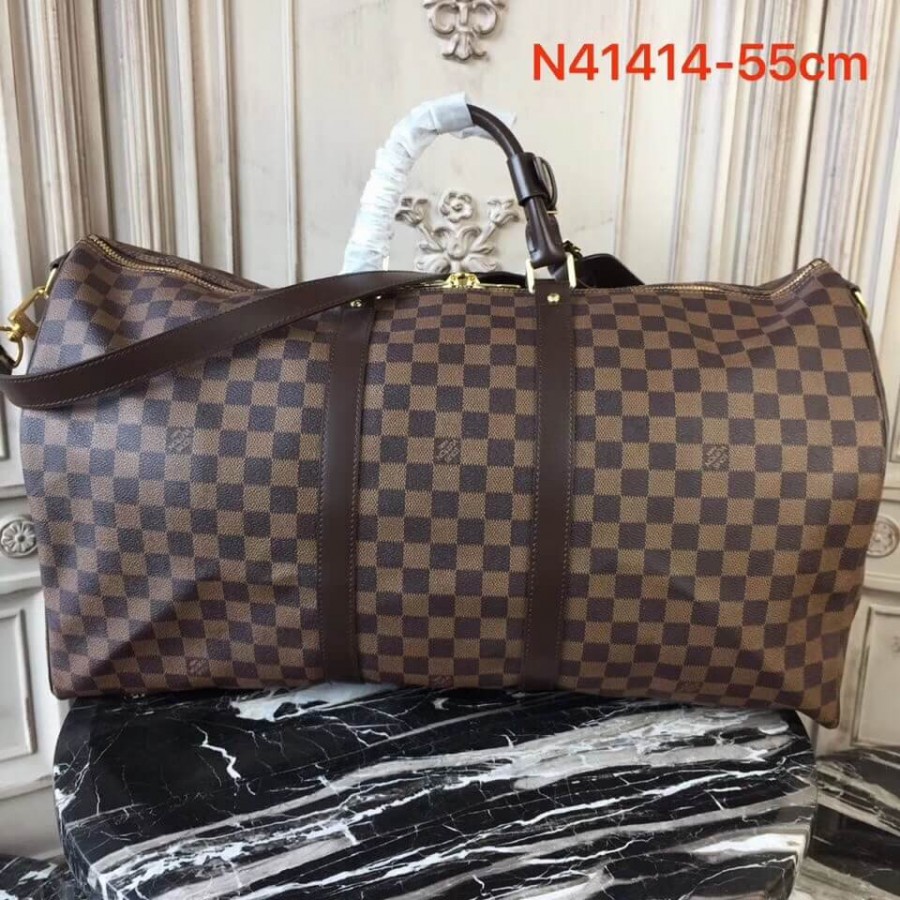 Louis Vuitton Damier Ebene Canvas Keepall Bandouliere 55 N41414-3