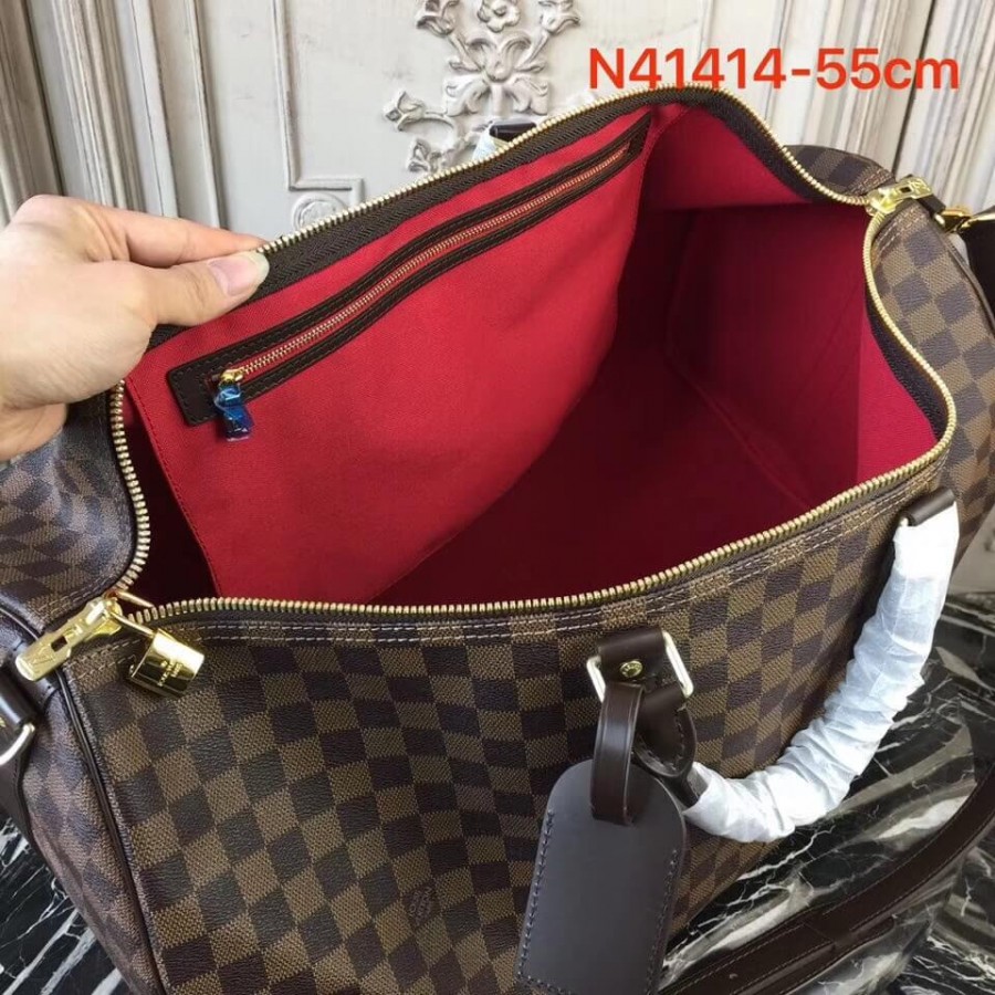 Louis Vuitton Damier Ebene Canvas Keepall Bandouliere 55 N41414-7