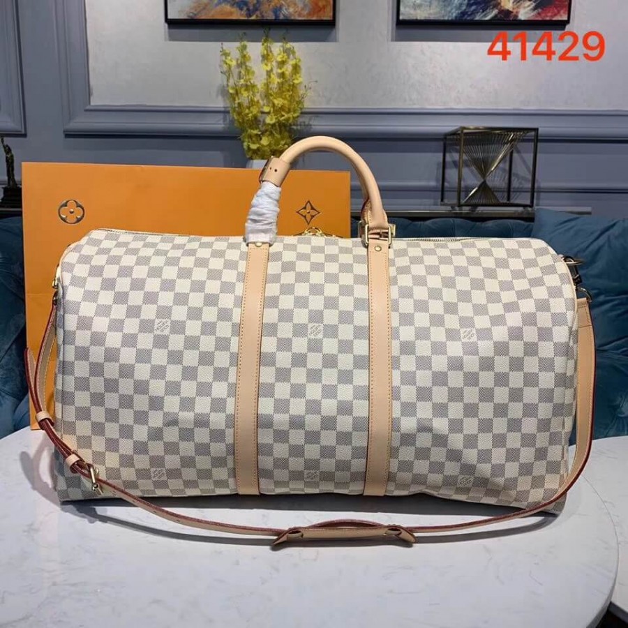 Louis Vuitton Damier Azur Keepall Bandouliere 55 N41429-3
