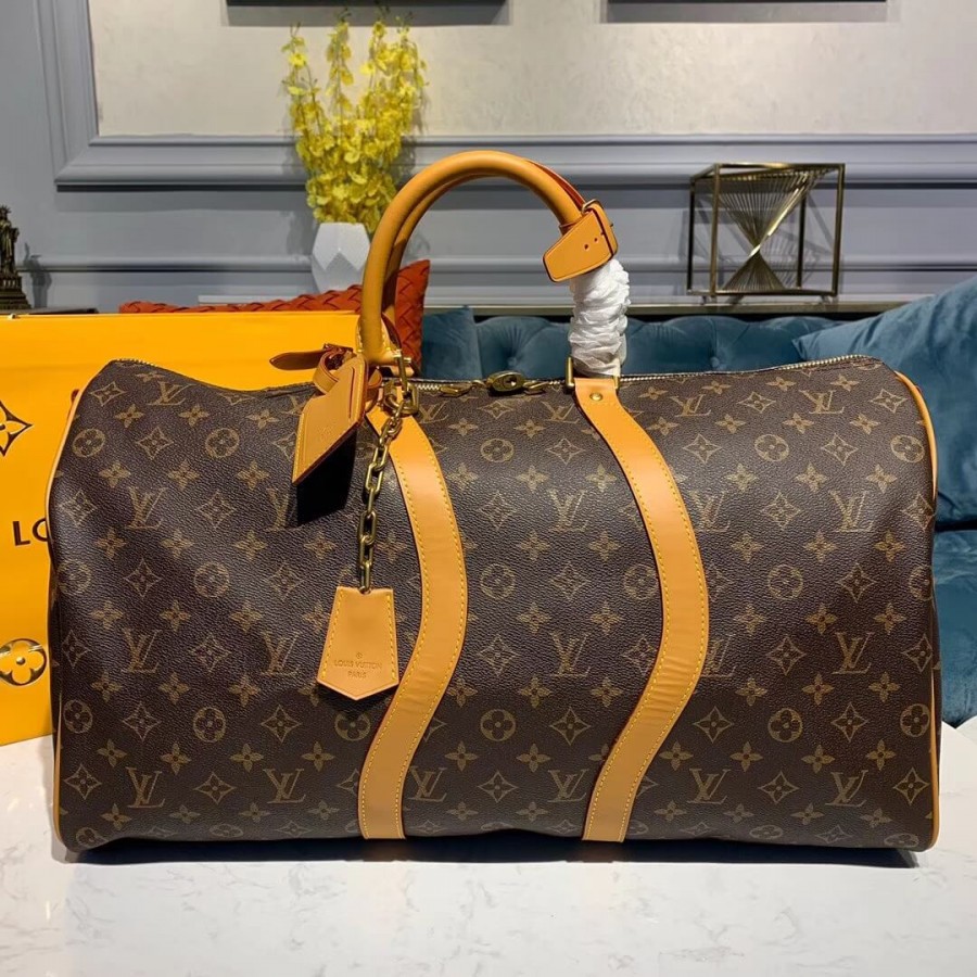 lienzo de louis vuitton monogram keepall bandouliere 50 m44474-1