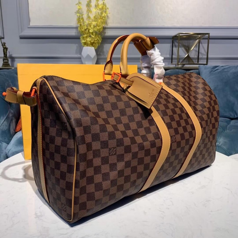 Louis Vuitton Damier Ebene Canvas Keepall Bandouliere 50 N44478-1