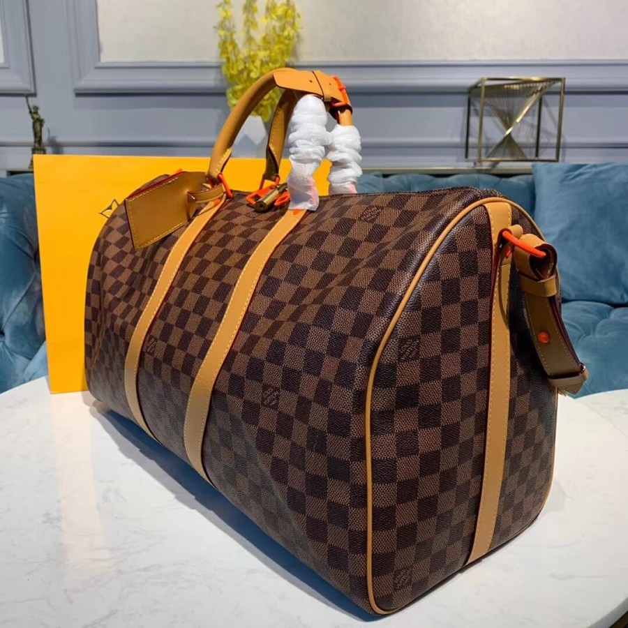 Louis Vuitton Damier Ebene Canvas Keepall Bandouliere 50 N44478-2