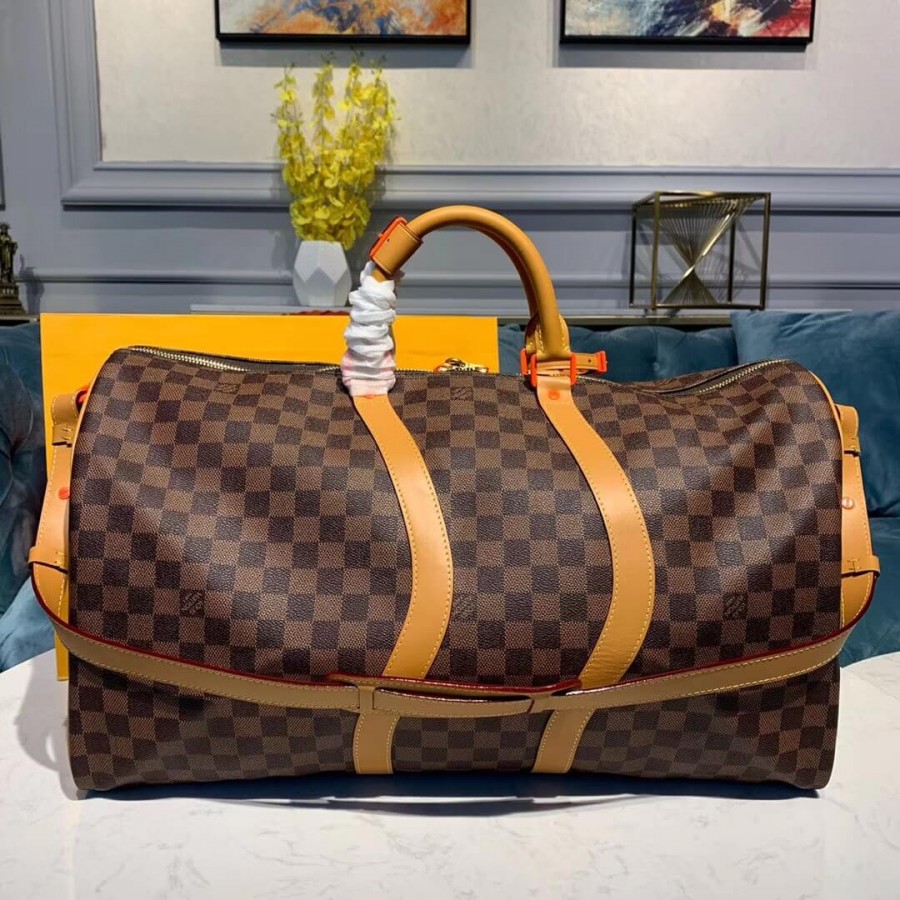 Louis Vuitton Damier Ebene Canvas Keepall Bandouliere 50 N44478-3