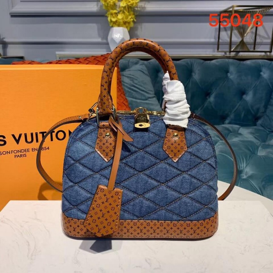 Louis Vuitton Denim Raw Alma BB M55048 Azul-1