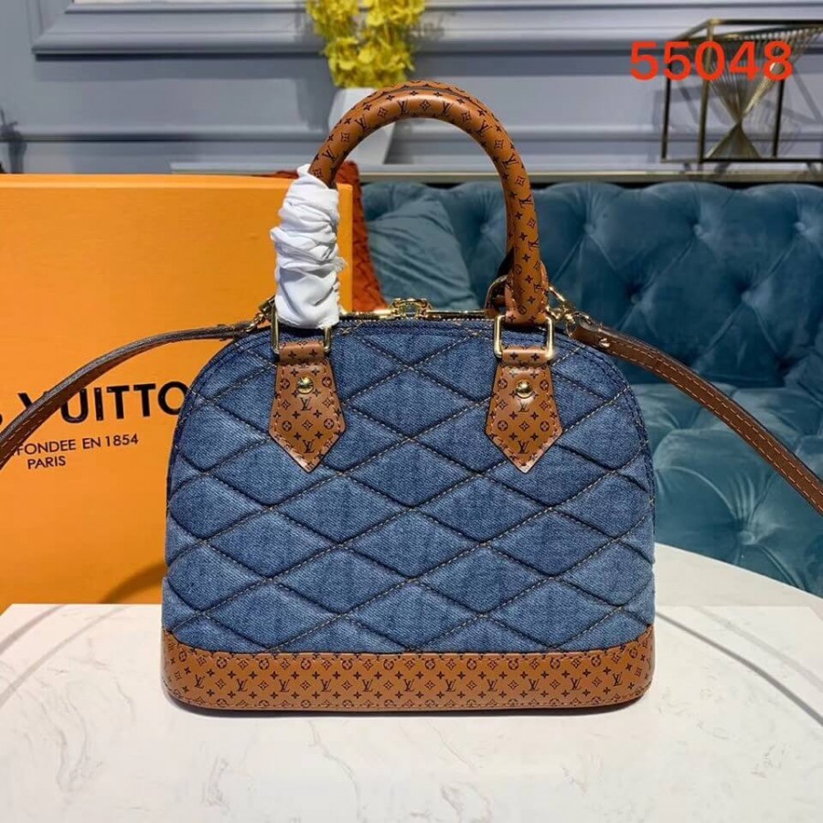 Louis Vuitton Denim Raw Alma BB M55048 Azul-3