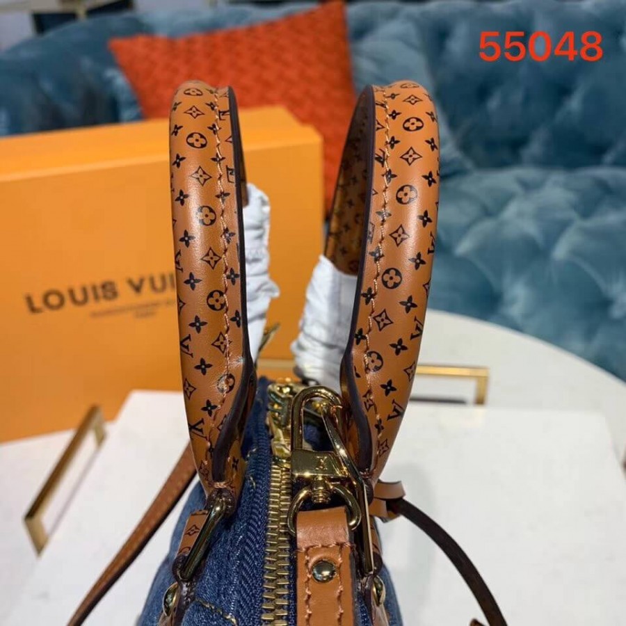 Louis Vuitton Denim Raw Alma BB M55048 Azul-6