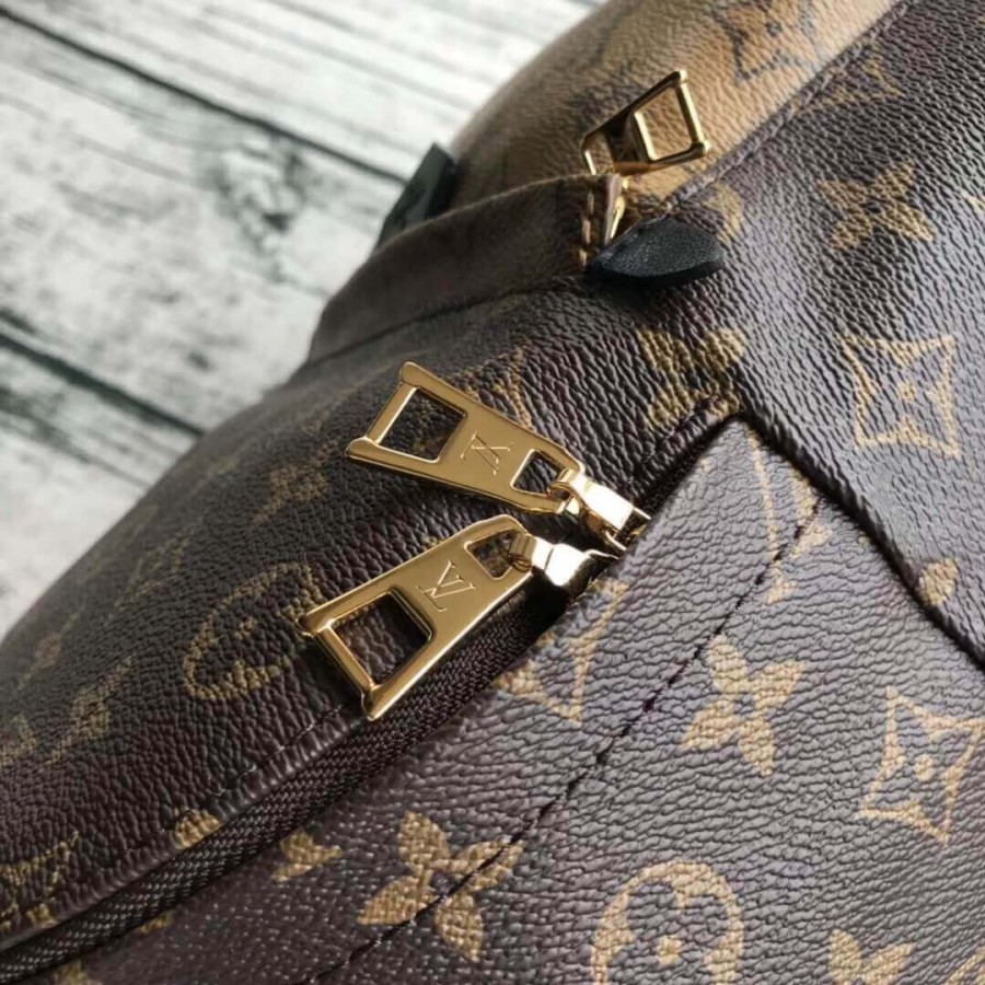 mochila de lienzo de louis vuitton monogram palm springs pm m43116-6