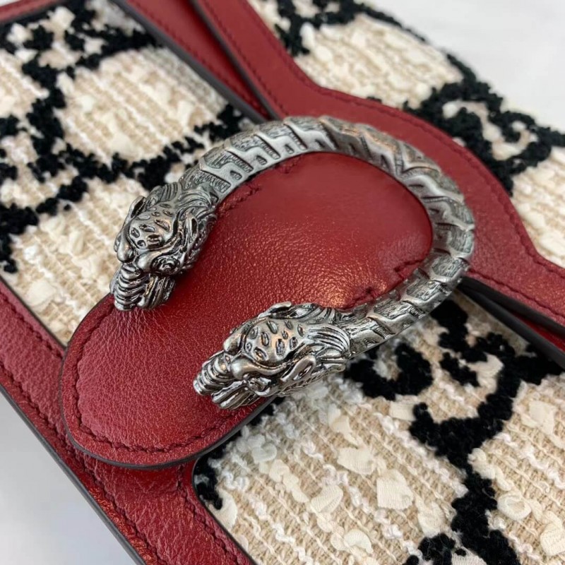 Gucci Dionysus GG Tweed Bolsa de hombro pequeño 400249-7