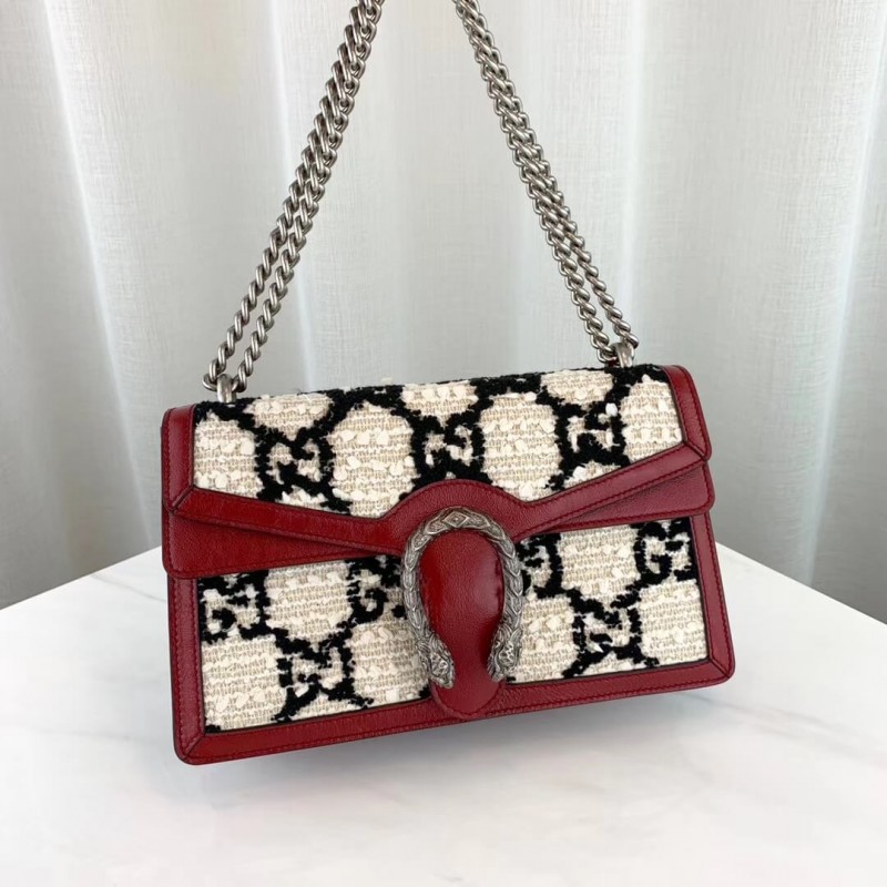Gucci Dionysus GG Tweed Bolsa de hombro pequeño 400249-9