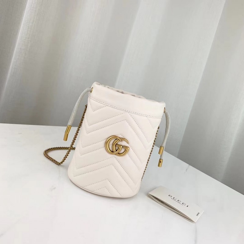 Gucci GG Marmont Matelasse Mini Bucket Bolsa 575163-1