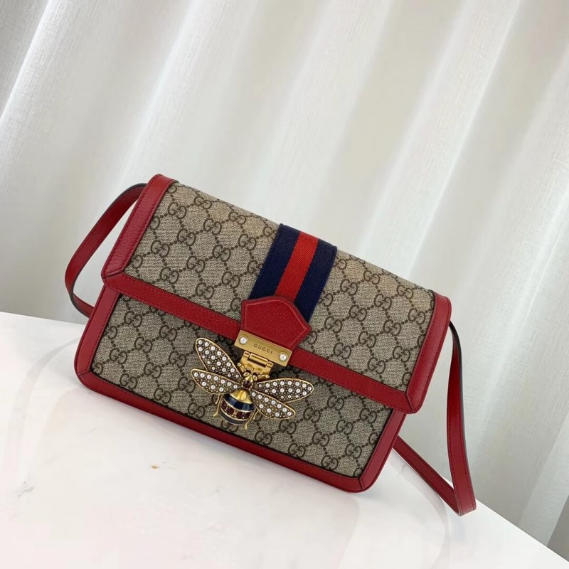 Gucci Queen Margaret GG Supreme Medium Shoulder Bolsa 524356-1