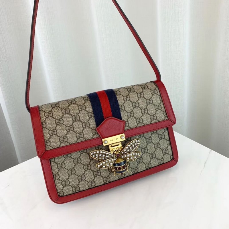 Gucci Queen Margaret GG Supreme Medium Shoulder Bolsa 524356-4
