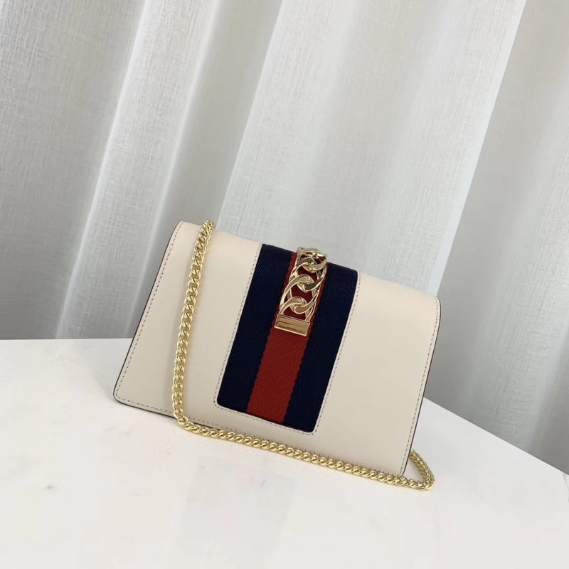 Gucci Sylvie Leather Super Mini Bolsa 494646-2