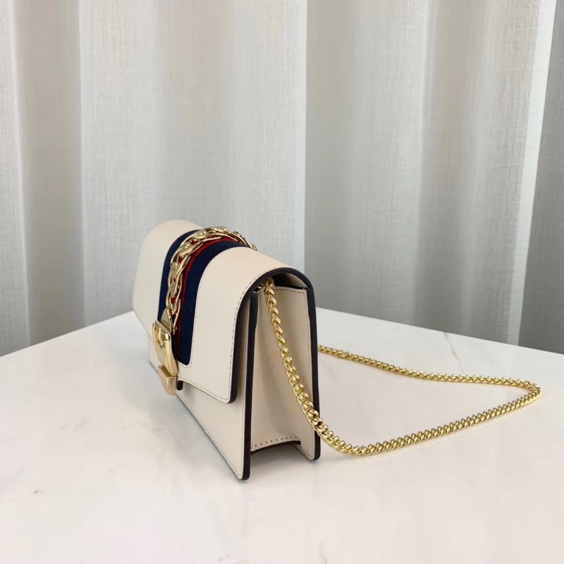 Gucci Sylvie Leather Super Mini Bolsa 494646-3