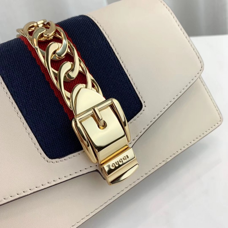 Gucci Sylvie Leather Super Mini Bolsa 494646-5
