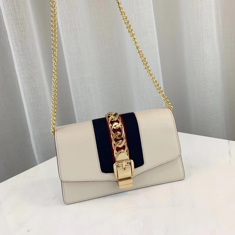 Gucci Sylvie Leather Super Mini Bolsa 494646-6