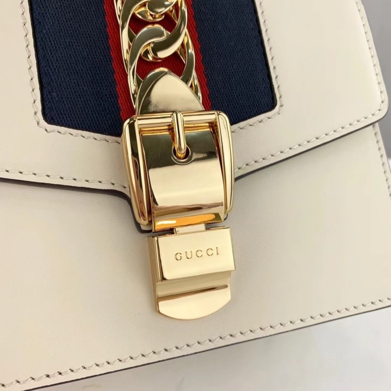 Gucci Sylvie Leather Mini Chain Bolsa 431666-7