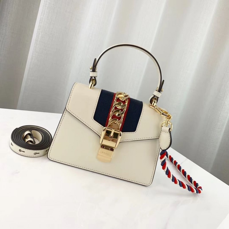 Gucci Sylvie Leather Mini Bolsa 470270-1