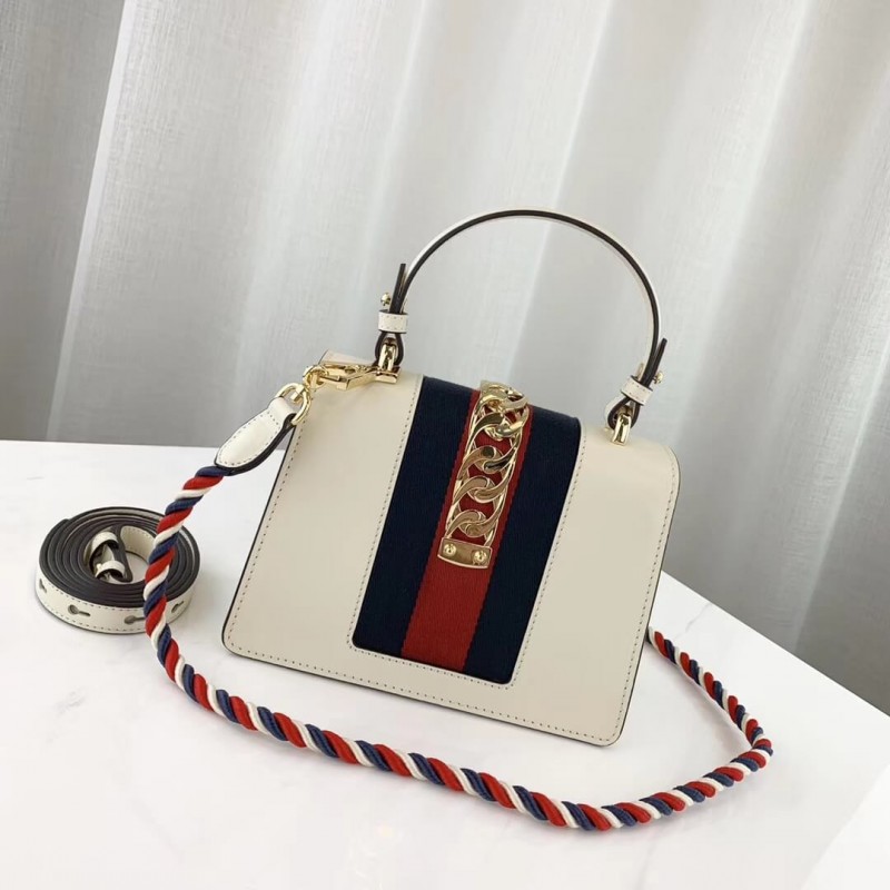 Gucci Sylvie Leather Mini Bolsa 470270-2