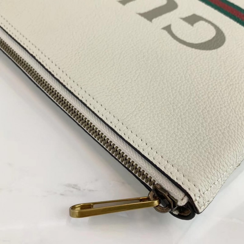 Portafolio mediano de cuero impreso Gucci 500981-4