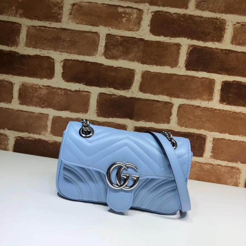 Gucci GG Marmont Matelasse Chevron Leather Mini Bolsa 446744-1