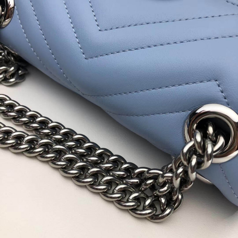Gucci GG Marmont Matelasse Chevron Leather Mini Bolsa 446744-8