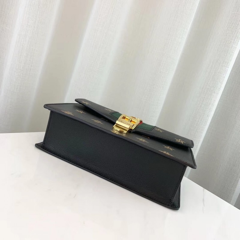 Gucci Sylvie Bee Star Small Shoulder Bolsa 524405-6