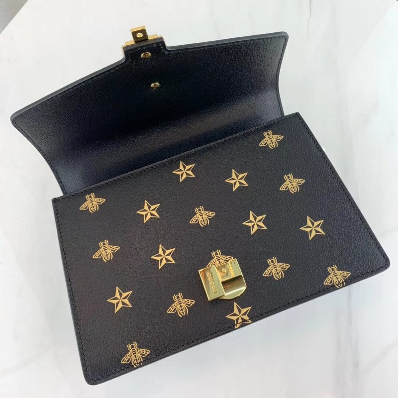 Gucci Sylvie Bee Star Small Shoulder Bolsa 524405-8