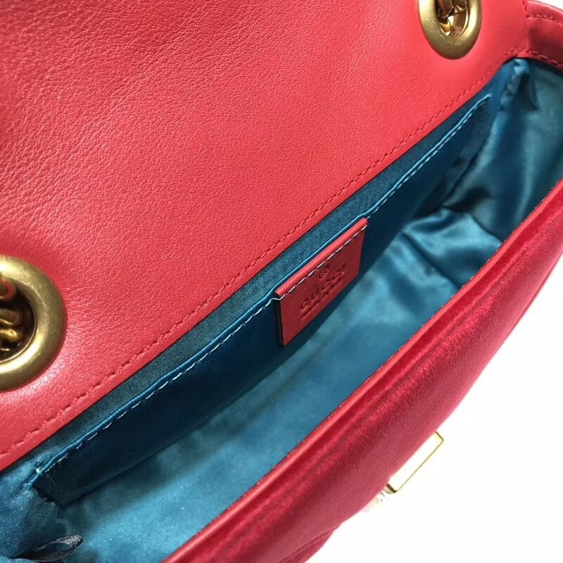Gucci GG Bolso de hombro de terciopelo Marmont 446744-6
