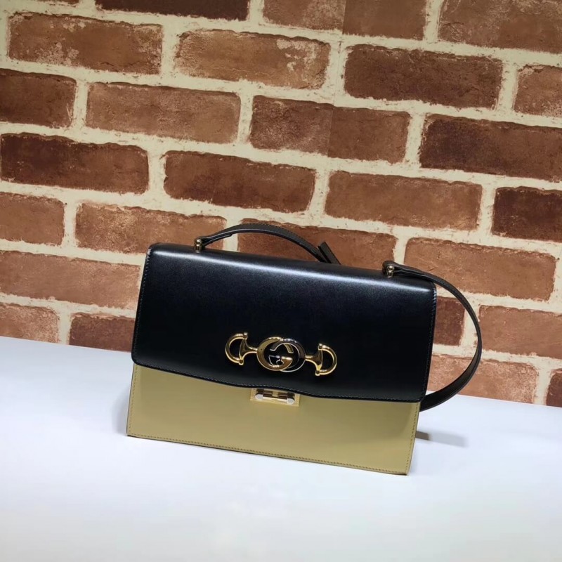 Gucci Zumi Bolso de hombro pequeño de cuero liso 576388-1