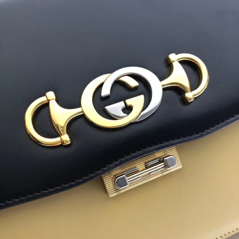 Gucci Zumi Bolso de hombro pequeño de cuero liso 576388-6