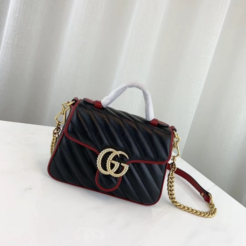 Gucci GG Marmont Mini Top Many Bolsa 583571 Negro-1