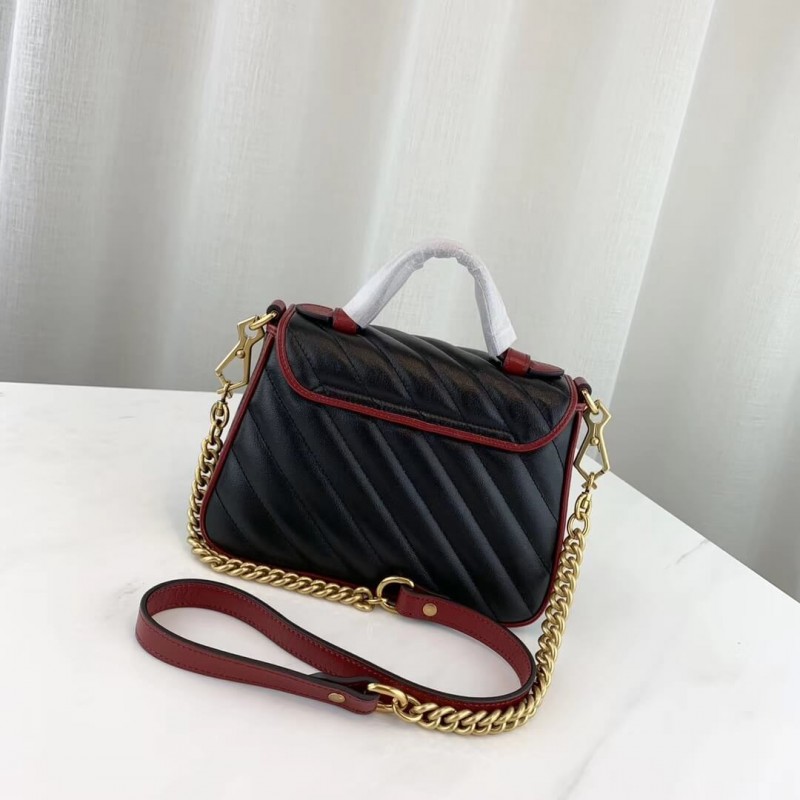 Gucci GG Marmont Mini Top Many Bolsa 583571 Negro-2