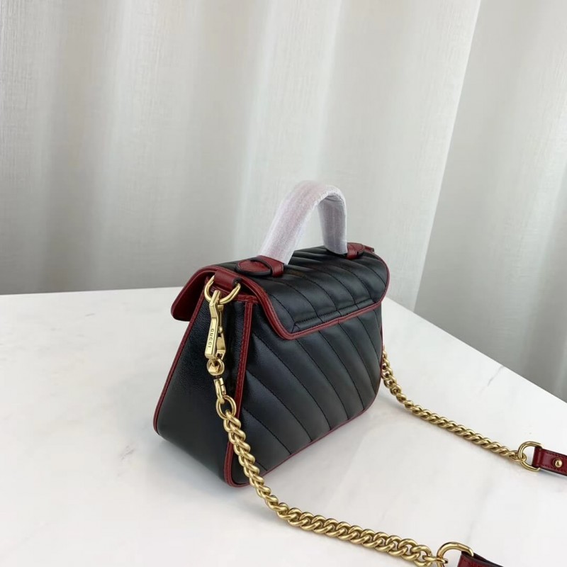Gucci GG Marmont Mini Top Many Bolsa 583571 Negro-3