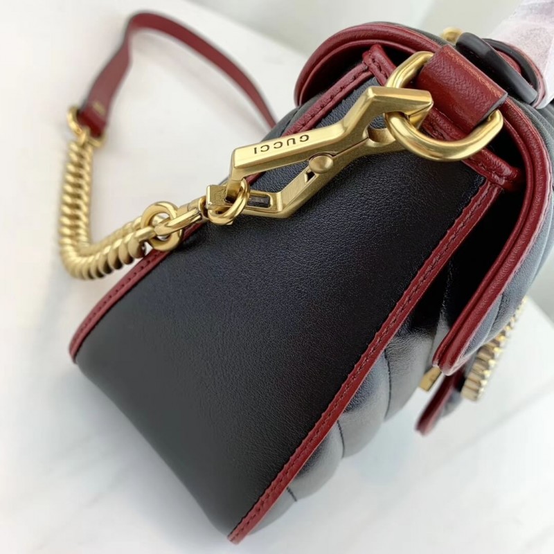 Gucci GG Marmont Mini Top Many Bolsa 583571 Negro-5