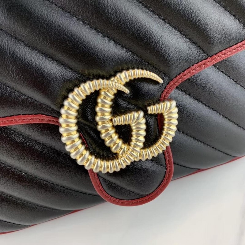 Gucci GG Marmont Mini Top Many Bolsa 583571 Negro-7