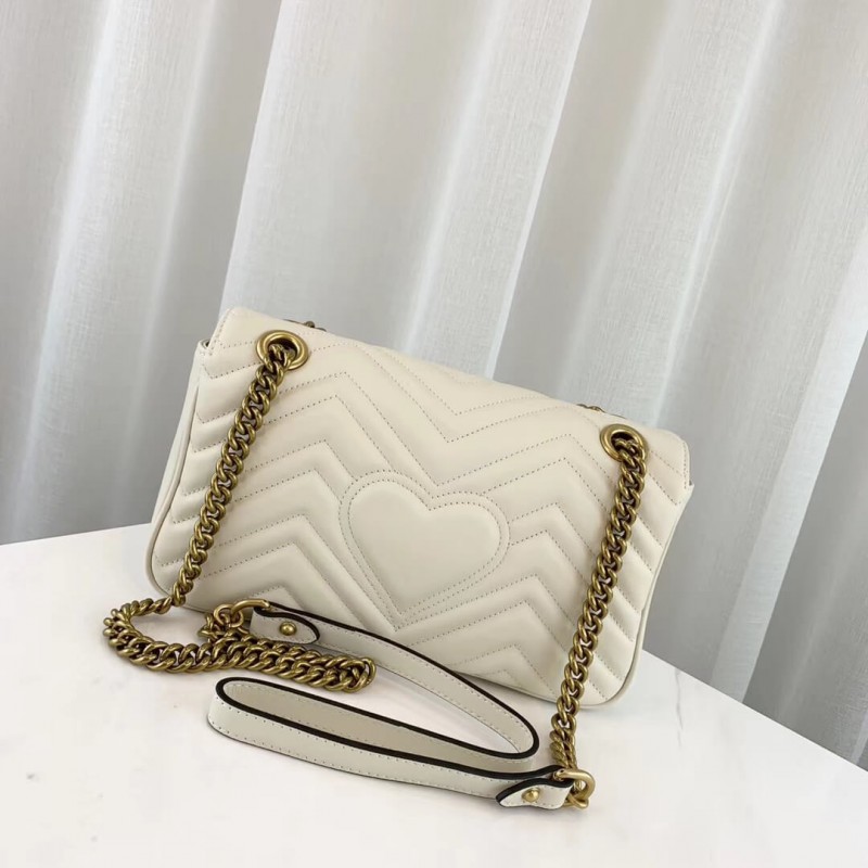 Gucci GG Marmont Matelasse Chevron Leather Bolso de hombro pequeño 443497-2